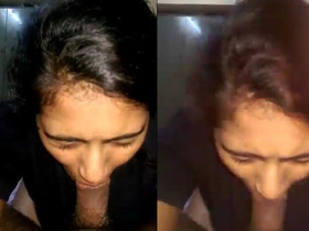 Desi girlfriend gives a blowjob like a pro