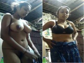 Exclusive video of a cute Indian girl recording her naked body for her lover