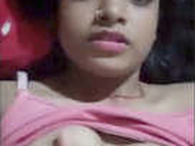Horny Indian girl on bed