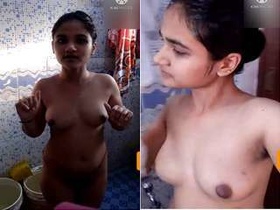Desi amateur babe reveals her naked body in part 2