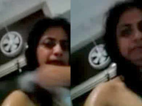 Indian aunty exposes her body to her boyfriend in front of camera