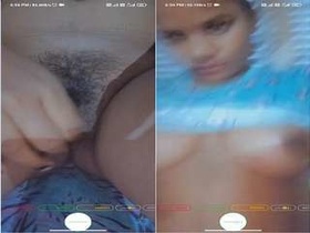 Exclusive video of a cute Indian girl showing off her body parts