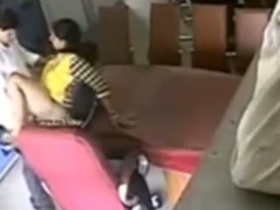 A secret camera captures a teacher having an intimate encounter with a colleague