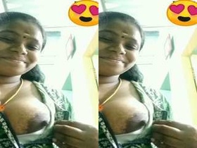 Timid south Indian wife flaunts her breasts