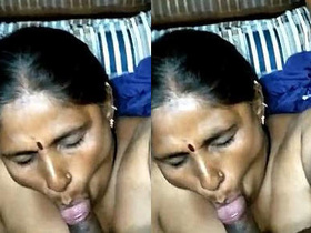 Older woman gives oral pleasure
