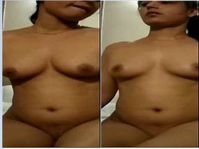 Indian girl in lingerie sucks and fucks in nude video for lover
