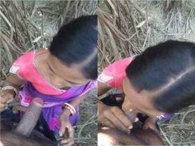 Randi's outdoor blowjob in Hindi