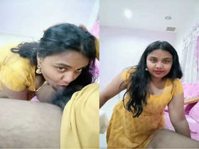 Indian wife gives oral pleasure in part 3 of steamy video
