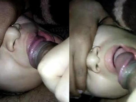 Indian bhabhi gives a blowjob to her husband on camera