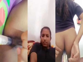 Cute Indian teen takes risque selfies of her backdoor