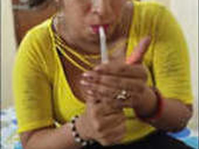 Randy Bhabie indulges in self-pleasure and blowjobs in this steamy video