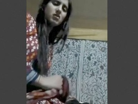 Kashmiri teen flashes her boobs on webcam