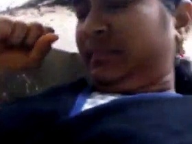 College girl gets naughty on the stairs