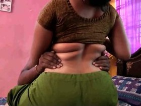 Deep cleavage and foreplay in this Indian bhabhi's home