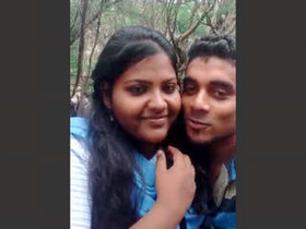 Indian couple's passionate outdoor romance