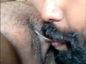 Hubby indulges in pleasure with his mature wife's pussy