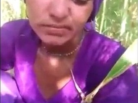 Mature desi couple enjoys outdoor sex in village