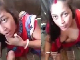 Watch a sexy Bengali boudi suck a big dick in this Bangla talk video