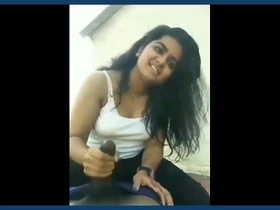 Beautiful girl gives a handjob and sucks in this cute video