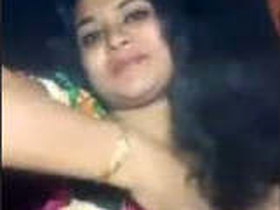 A lovely girl records herself on video chat