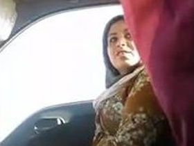 Car sex with a hot babe