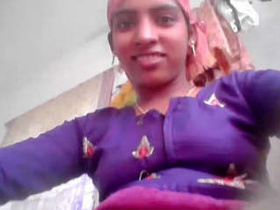 Aroused blonde Indian girl pleasuring herself