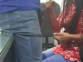Bhabhi pleasures her boss with a tasty blowjob for a promotion