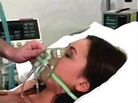 Steamy threesome with doctor and patient in the dispensary