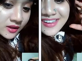 Cute Desi girl has a steamy video chat session