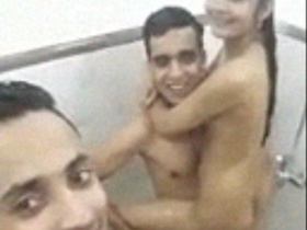 Indian twins indulge in steamy bathroom romance