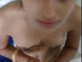 Young girl's first time giving blowjob at farewell party