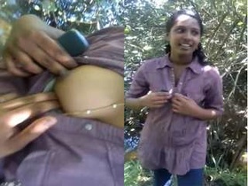 Exclusive video of a Desi Tamil girl flaunting her large breasts in front of her partner