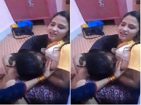 Indian lesbians with big boobs go down on each other in exclusive video