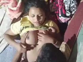 Desi couple fucks passionately with big tits bouncing