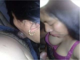 Exclusive video of a Nepali wife giving a blowjob