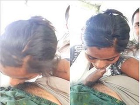 Amateur Indian girl gives an exclusive blowjob in part 1