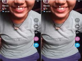 Exclusive webcam show featuring a cute Indian girl flaunting her breasts