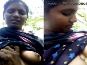 Tamil housewife's sex video with real boobs and cheese drinking
