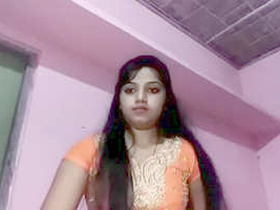 Adorable Indian village girl flaunts her attractive bosom and breasts