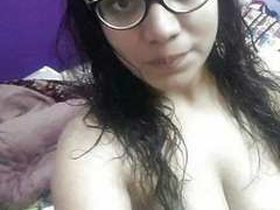 A charming Indian girl flaunts her body in a collage-style video