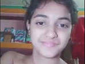 Cute girlfriend pleasures herself with her fingers