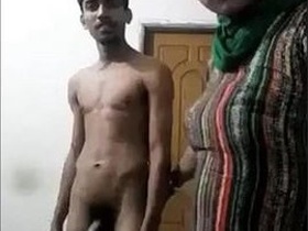 Shemale receives anal from customer in homemade video