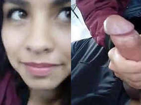 Indian bhabhi gives a handjob and blowjob in the canteen