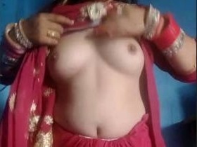 Indian wife with nice boobs in village