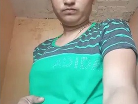 A lovely girl recording a video