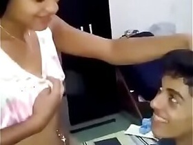 Blowjob and fucking action in Indian family video