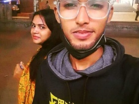 An attractive Indian woman exposing her breasts