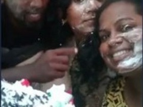 Desi lover celebrates birthday with her girls in a romantic video
