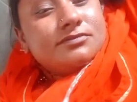 Indian wife records video for her partner, revealing her breasts and genitalia