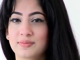 Egyptian beauty makes her porn debut with cute curves